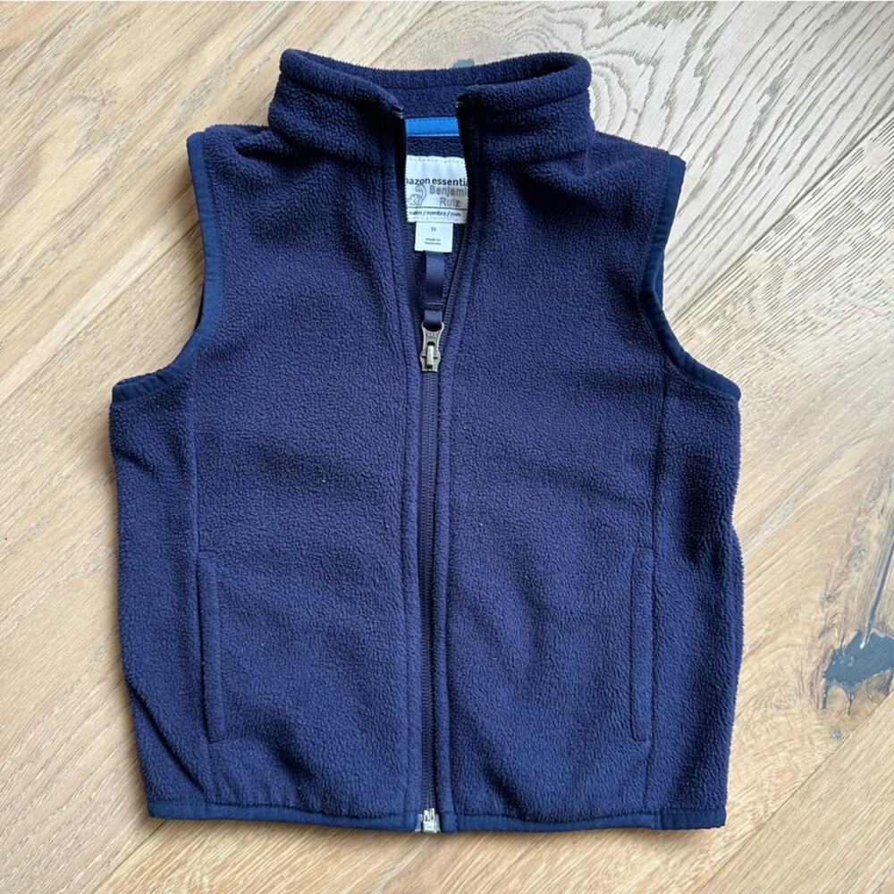 Amazon Essentials Fleece Vest Navy Blue 3T